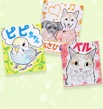 「まゆイヌ」さんによる似顔絵コーナー